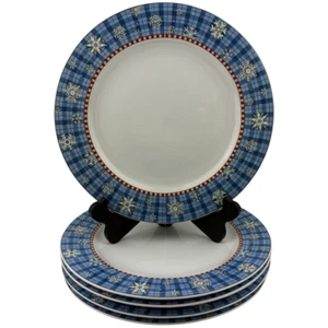 Sakura Schneeflocke Debbie Mumm Essteller 5er Set Vintage 10 3/4" 2000 Weihnachten - Bild 1 von 12