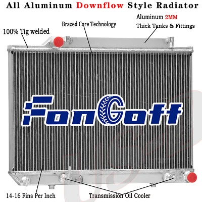 Radiador de aluminio de 2 filas apto para Mercedes-Benz 300SDL 350SD 350SDL diésel 86-91 Foto 1 de 4