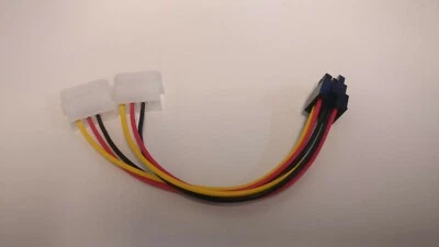 2x 4 Pin IDE/Molex weiblich auf 6 Pin PCI Express (PCI-E) weiblich Stromadapter - Bild 1 von 4