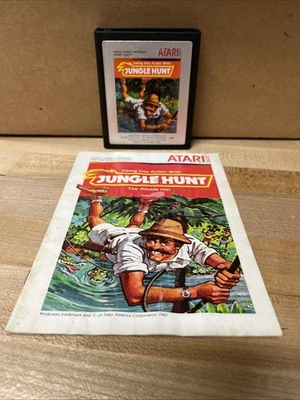 Vintage JUNGLE HUNT 1983 Atari 2600 Game & Manual Not Tested No Box. Box 232 - Image 1 of 4