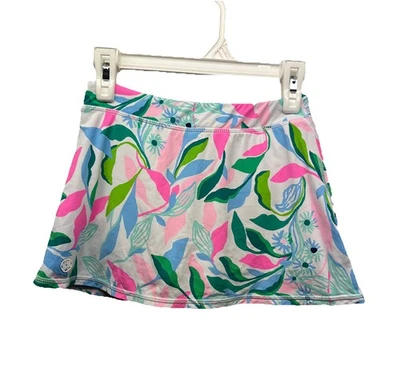 Lilly Pulitzer Luxletic Niña Mini Aila Skort M 6-7 Resort Blanco Cancha de sujeción Foto 1 de 4