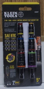 KLEIN TOOLS 32933KIT 7 In 1 SAE + 6 IN 1 METRIC IMPACT FLIP SOCKET SETS - Picture 1 of 1