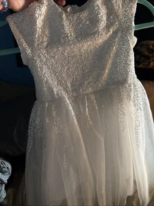 Beautiful White Dress Youth Girls Size S/M - Picture 1 of 4