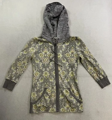 Sudadera con capucha Free People para mujer talla mediana estampado de flores cremallera completa manga larga Foto 1 de 4