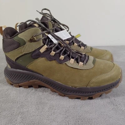 Merrell Men's Speed Strike 2 Leather Mid Waterproof Hiking Boots-Size 10.5M-Drab - Image 1 of 4