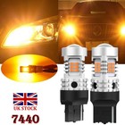 2x T20 W21W LED Yellow Daytime Running Light Bulbs For Opel Vauxhall Astra Corsa
