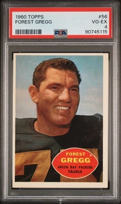 1960 Topps Forest Gregg #56 Green Bay Packers PSA VG-EX 4 90745115 - Image 1 of 2