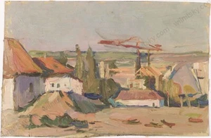 Alexander Fesiuk (1914-2001) "New Construction", Oil Painting, 1960s (1) - Picture 1 of 3