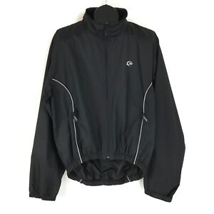 Canari Biovent Windbreaker Cycling Jacket Men's Large Full Zip Pockets Black