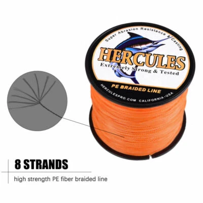 HERCULES 1000M 1094Yds 10lb-300lb PE Super Tackle Braided Fishing Line 8 Strands - Image 1 of 4