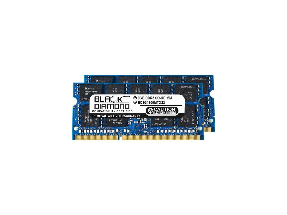 Black Diamond Memory 16GB (2 x 8GB) ECC Unbuffered DDR3 1600 (PC3 12800) Server - Image 1 of 1