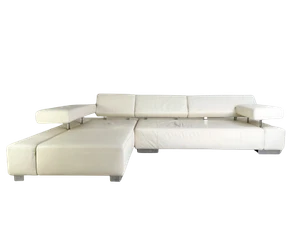 Original Brühl Ecksofa Sunrise Design Sofa Leder hell Couch - Bild 1 von 13