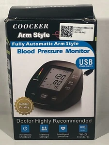 Monitor de presión arterial estilo brazo totalmente automático memoria para 2 personas/nuevo - Imagen 1 de 3