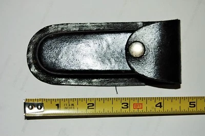Funda de cinturón de cuero negro de 4,5" para cuchillo plegable - Envío rápido Foto 1 de 3