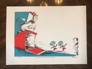 The Art of Dr Seuss - I Call Them Thing One...- Sold Out - Unframed - Ted Geisel - Picture 1 of 2