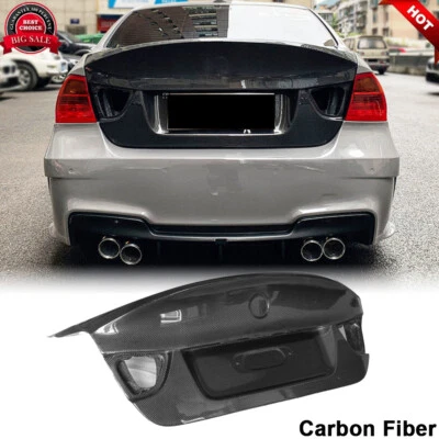 For BMW E90 325i 328i 335i 2009-2012 REAL CARBON Rear Trunk Boot Lid Cover Trim - Image 1 of 4