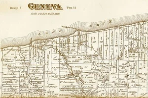 Geneva Geneva-on-the-Lake, Ohio 1875 Map with Homeowners Names Shown - Picture 1 of 2