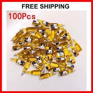 100pcs Bulk Wholesale Small Yellow Bottle Resin Charms Popular Beer Drink Bot... - Picture 1 of 8