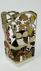 Bath & Body Works Hand Soap Sleeve Fall Forest Animals Fox Owl Hedgehog Metal - Picture 1 of 2