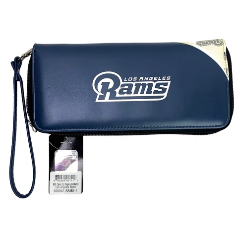 Los Angeles Ram NFL Licensed Women's Curve Zip Around Organizer Wallet Wristlet Cover