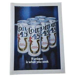 Cerveza de licor de malta Colt 45 1973 - anuncio impreso vintage - Imagen 1 de 3