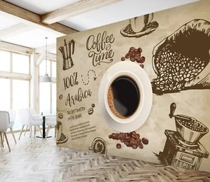 3D Original Coffee 760 Wallpaper Mural Wall Print Wall Wallpaper Murals US Honey - Picture 1 of 12