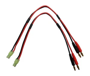 Apex RC Products Mini Molex Style -> 4mm Banana Charge Leads - 2 Pack #1401 - Picture 1 of 4
