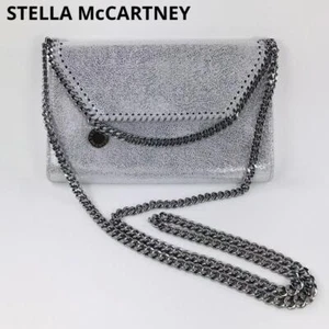 Stellamccartney Eco Leather Shoulder Bag Falabella Auth Silver UK 113501 - Picture 1 of 20