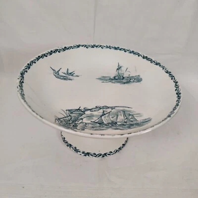 Compotier Service Marine De Creil Et Montereau, Terre De Fer Fin 19ème - Photo 1/4