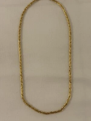 "Collar brillante retorcido dorado 22"" marcado 750 Italia (leer descripción)" Foto 1 de 4