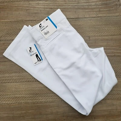 NEW! CHAMPRO MVP OPEN BOTTOM BASEBALL PANTS in WHITE  - YOUTH LARGE - Image 1 of 4