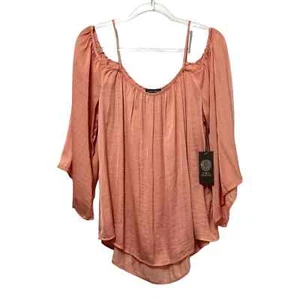 NEW Vince Camuto Cold Shoulder Blouse Size PS, Coral Dusk - Picture 1 of 7
