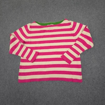 Jersey Juicy Couture para mujer GRANDE rosa tejido a rayas manga larga suéter talla L Foto 1 de 4