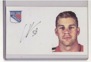 CHRIS KENADY SIGNED 3x5 INDEX CARD NHL AUTOGRAPH ST LOUIS BLUES NY RANGERS AHL