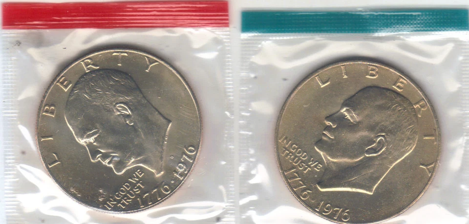 1976 TIPO 2 P+D DÓLAR EISENHOWER NÃO CIRCULADO EM PERFEITO ESTADO VIOLONCELO L@@K BELAS MOEDAS - Imagem 1 de 1