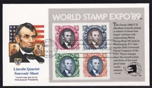 UNITED STATES SCOTT#2433 SOUVENIR SHEET ON FIRST DAY COVER - Picture 1 of 1