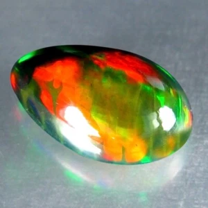 2.93 Ct 13X8MM Pear _Shimmering Rainbow 3D Flash Natural Solid Welo Black Opal - Picture 1 of 3