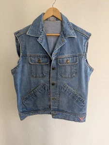 Vtg 90s Guess? Jeans Denim Vest Men’s Medium/Large in Light Blue Unlined - Picture 1 of 11