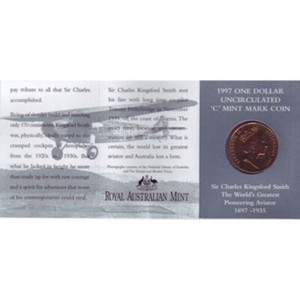 1997 C Australia Sir Charles Kingsford Smith One Dollar Uncirculated