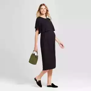 Short Sleeve Nursing Maternity Sheath Dress -Isabel Maternity by Ingrid & Isabel - Picture 1 of 3