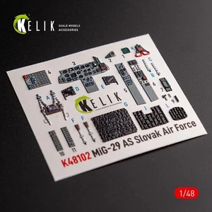 Interior 3D Decal Aircraft Mig-29AS (for Academy kit) Scale 1:48 KeliK K48102 - Picture 1 of 13