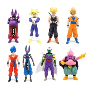 Juego de 8 piezas de figuras de anime Dragon Ball Son Goku Super Saiyan Majin Buu modelo juguetes - Imagen 1 de 10