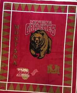 NCAA COLLEGE MONTANA GRIZZLIES FLEECE PANEL FÜR DECKEN, BASTELN, WANDBEHANG - Bild 1 von 2
