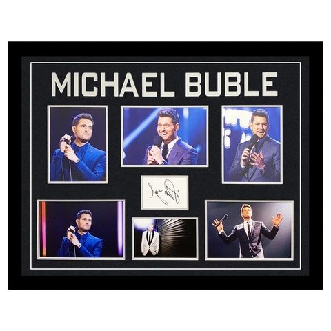 Signed Michael Buble Framed Display - Large Music Autograph +COA Cover