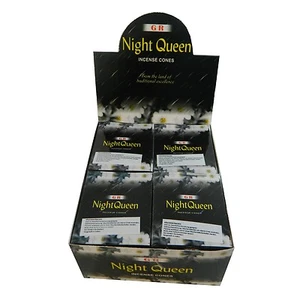 120 Night Queen Räucherkegel Königin der Nacht Duft 12 Schachteln mit Halter - Bild 1 von 1