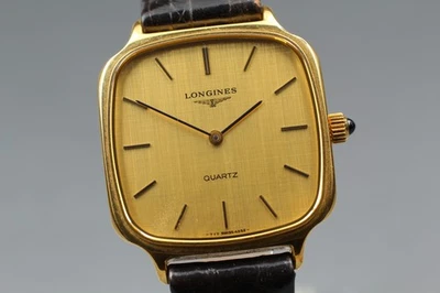 Reloj Longines L717.2 4352 cuadrado dorado cuarzo 30 mm envío IVA en *N COMO NUEVO* EE. UU. Foto 1 de 4