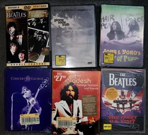(6) THE BEATLES JOhn Lennon Concert for George Harrison Bangladesh DVD Lot NEW🔥 - Picture 1 of 7