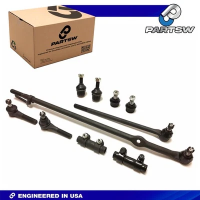 10Pc Steering Kit Ball Joints Tie Rod Ends Kit For 1980-1996Ford Bronco F-150 - Image 1 of 4