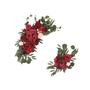 2x Wedding Arch Flowers Set Decoration Rustic Arch Floral Arrangement Artificial - Picture 1 of 23