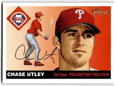 Tarjeta de béisbol Chase Utley 2004 Topps Heritage #19 Philadelphia Phillies Foto 1 de 2